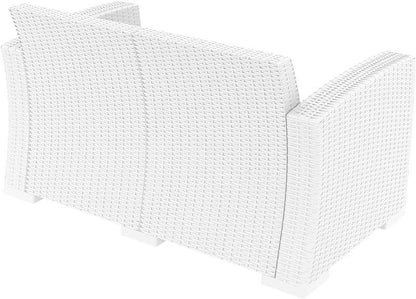 MONACO WHITE 2ΘΕΣΙΟΣ ΚΑΝΑΠΕΣ ΠΟΛ/ΝΙΟΥ 140x79x79