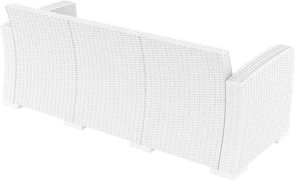 MONACO WHITE 3ΘΕΣΙΟΣ ΚΑΝΑΠΕΣ ΠΟΛ/ΝΙΟΥ 198x79x79