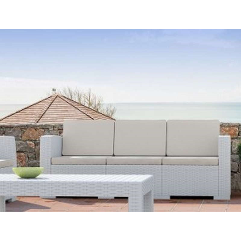 MONACO WHITE 3ΘΕΣΙΟΣ ΚΑΝΑΠΕΣ ΠΟΛ/ΝΙΟΥ 198x79x79