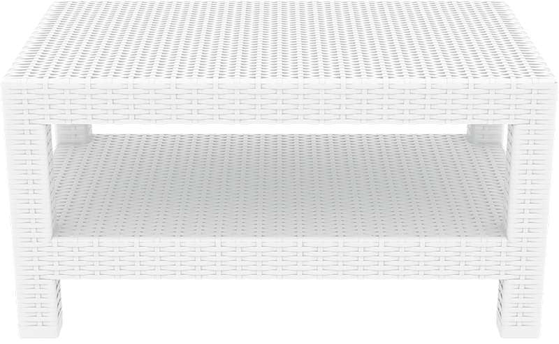 MONACO WHITE POLYRATTAN TABLE 92x57x45