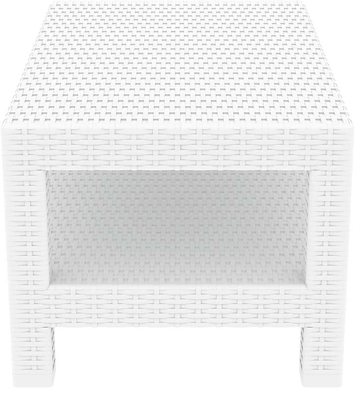 MONACO WHITE POLYRATTAN TABLE 92x57x45