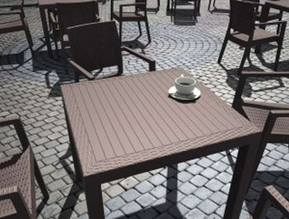 ORLANDO BROWN DINING TABLE 80x80x75