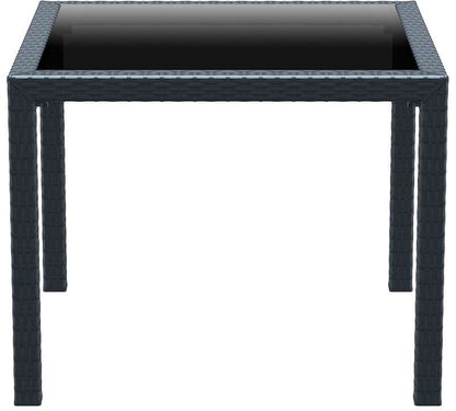 BALI DARK GREY ΤΡΑΠΕΖΙ ΜΕ ΤΖΑΜΙ ΠΟΛ/ΝΙΟΥ 94x94x75