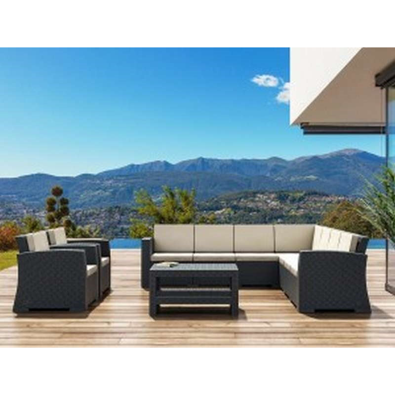 MONACO DARK GREY ΓΩΝΙΑ ΜΕ ΜΑΞΙΛΑΡΙ ΠΟΛ/ΝΙΟΥ 207x207x79