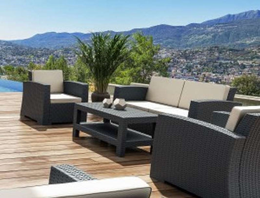 MONACO DARK GREY 2ΘΕΣ. ΚΑΝΑΠΕΣ ΜΕ ΜΑΞ. ΠΟΛ/ΝΙΟΥ 140x79x79