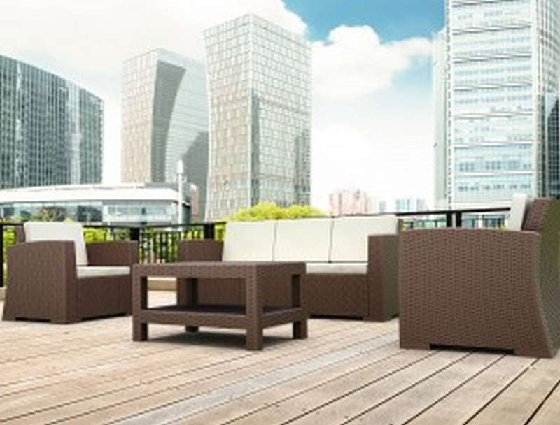 MONACO BROWN 3ΘΕΣΙΟΣ ΚΑΝΑΠΕΣ ΜΕ ΜΑΞ. ΠΟΛ/ΝΙΟΥ 198x79x79