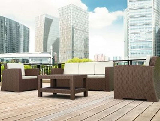 MONACO BROWN 3ΘΕΣΙΟΣ ΚΑΝΑΠΕΣ ΜΕ ΜΑΞ. ΠΟΛ/ΝΙΟΥ 198x79x79
