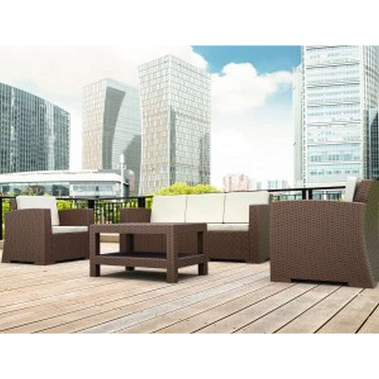 MONACO BROWN 3ΘΕΣΙΟΣ ΚΑΝΑΠΕΣ ΜΕ ΜΑΞ. ΠΟΛ/ΝΙΟΥ 198x79x79