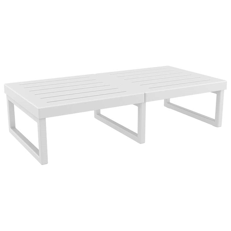MYKONOS ΤΡΑΠΕΖΙ WHITE ΠΟΛ/ΝΙΟΥ 130x65x33