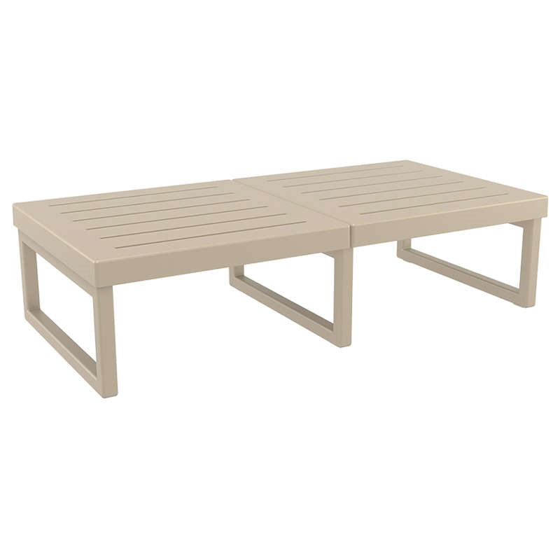 MYKONOS ΤΡΑΠΕΖΙ TAUPE ΠΟΛ/ΝΙΟΥ 130x65x33