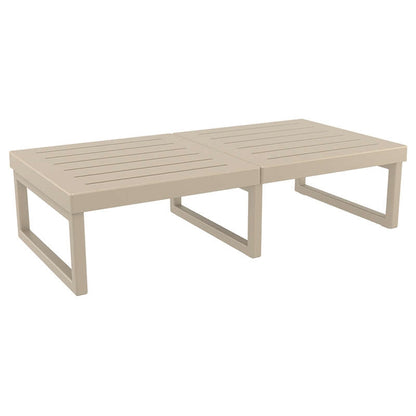 MYKONOS ΤΡΑΠΕΖΙ TAUPE ΠΟΛ/ΝΙΟΥ 130x65x33