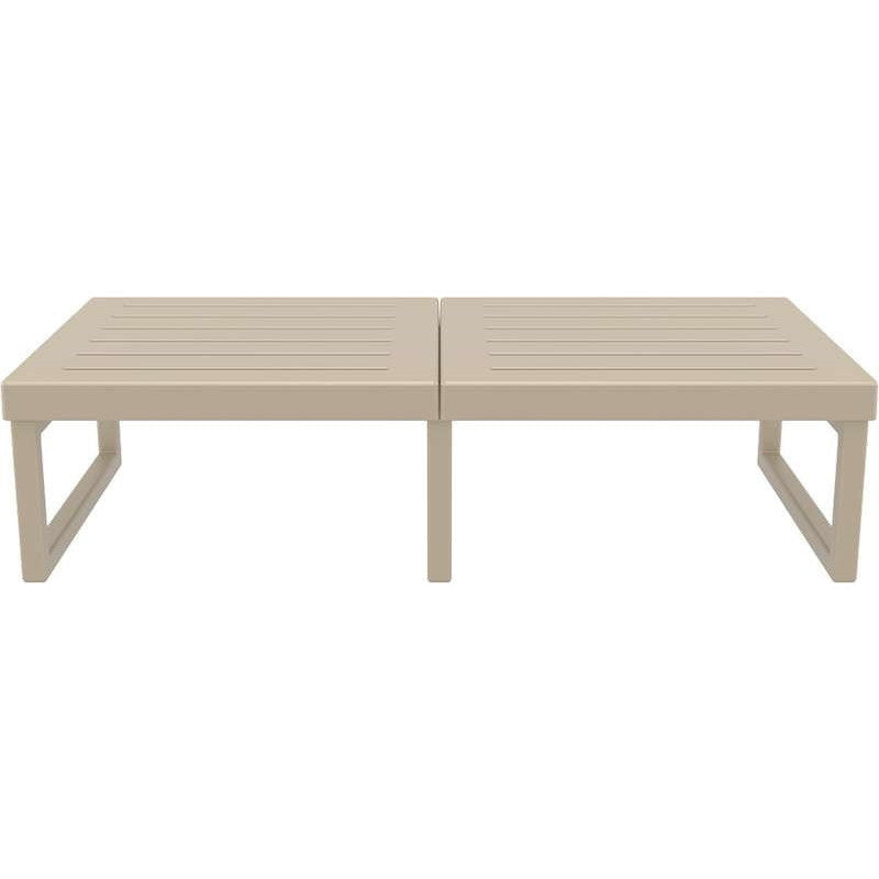 MYKONOS ΤΡΑΠΕΖΙ TAUPE ΠΟΛ/ΝΙΟΥ 130x65x33