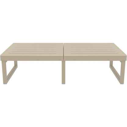 MYKONOS ΤΡΑΠΕΖΙ TAUPE ΠΟΛ/ΝΙΟΥ 130x65x33