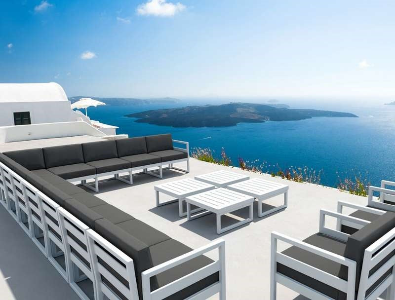MYKONOS TABLE WHITE POL/NIUM 65x65x33