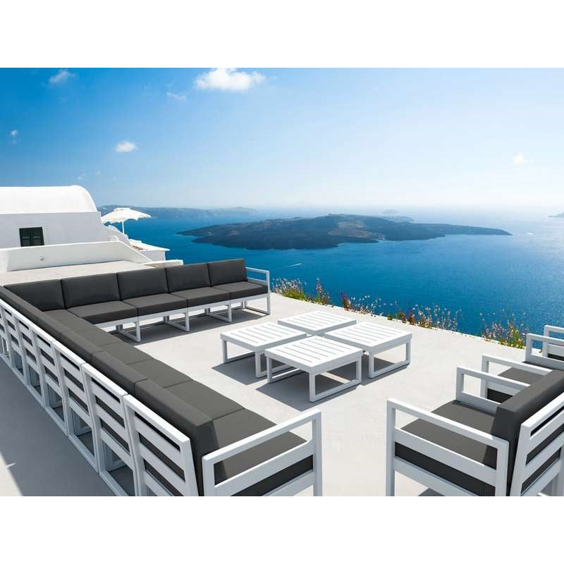 MYKONOS ΤΡΑΠΕΖΙ WHITE ΠΟΛ/ΝΙΟΥ 65x65x33