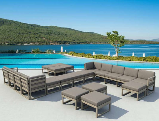 MYKONOS ΤΡΑΠΕΖΙ TAUPE ΠΟΛ/ΝΙΟΥ 65x65x33
