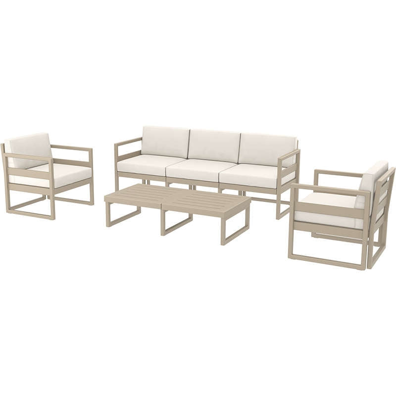 MYKONOS SET 3ΘΕΣ. TAUPE/ΜΑΞ. BEIGE