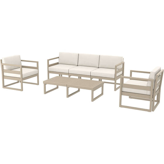 MYKONOS SET 3ΘΕΣ. TAUPE/ΜΑΞ. BEIGE