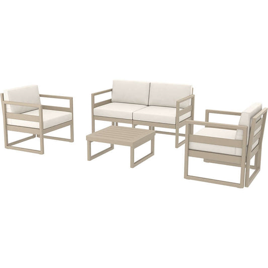 MYKONOS SET 2ΘΕΣ. TAUPE/ΜΑΞ. BEIGE