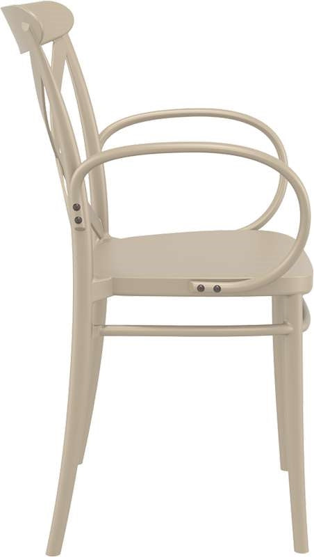 CROSS XL TAUPE POLYPROPYLENE ARMCHAIR 57x51x87