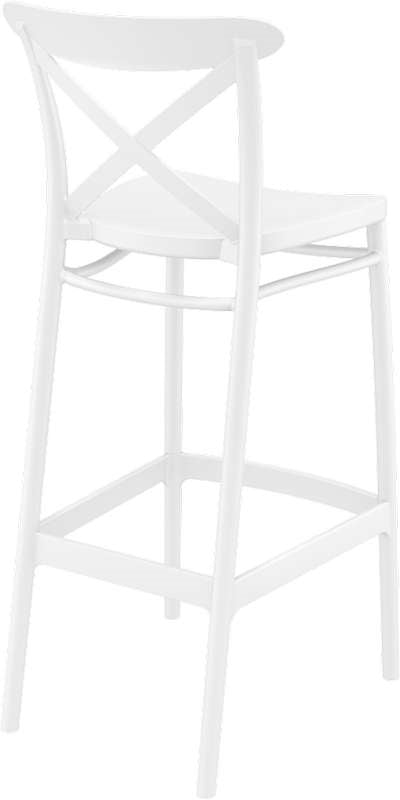 CROSS STOOL WHITE POLYETHYLENE 45x52x106