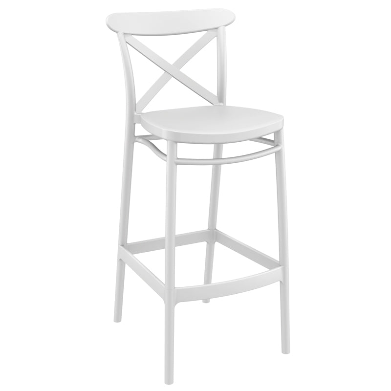 CROSS STOOL WHITE POLYETHYLENE 45x52x106