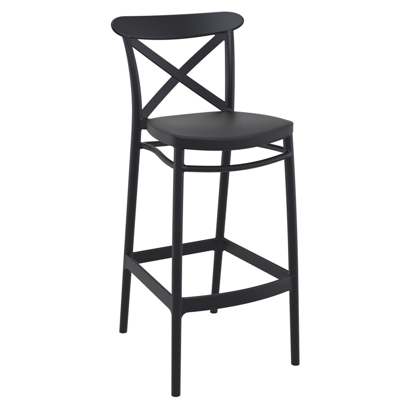 CROSS STOOL BLACK POLYPROPYLENE 45x52x106