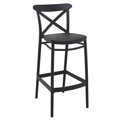 CROSS STOOL BLACK POLYPROPYLENE 45x52x106