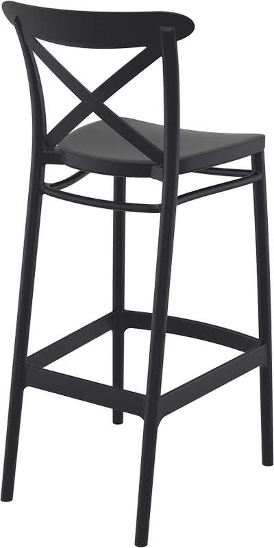 CROSS STOOL BLACK POLYPROPYLENE 45x52x106