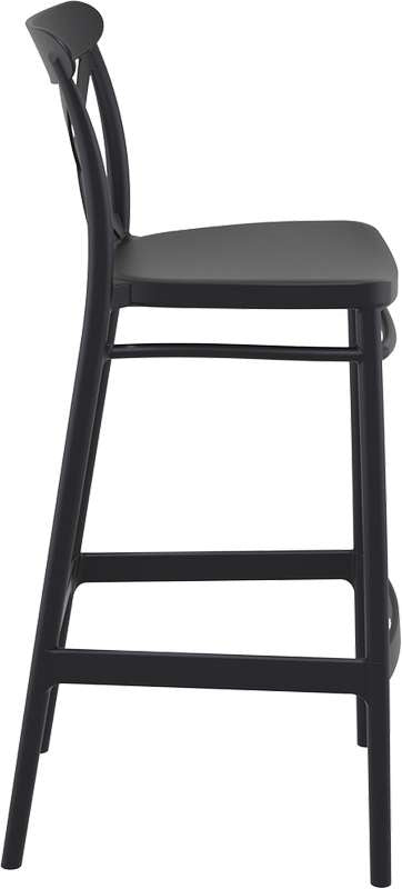 CROSS STOOL BLACK POLYPROPYLENE 45x52x106