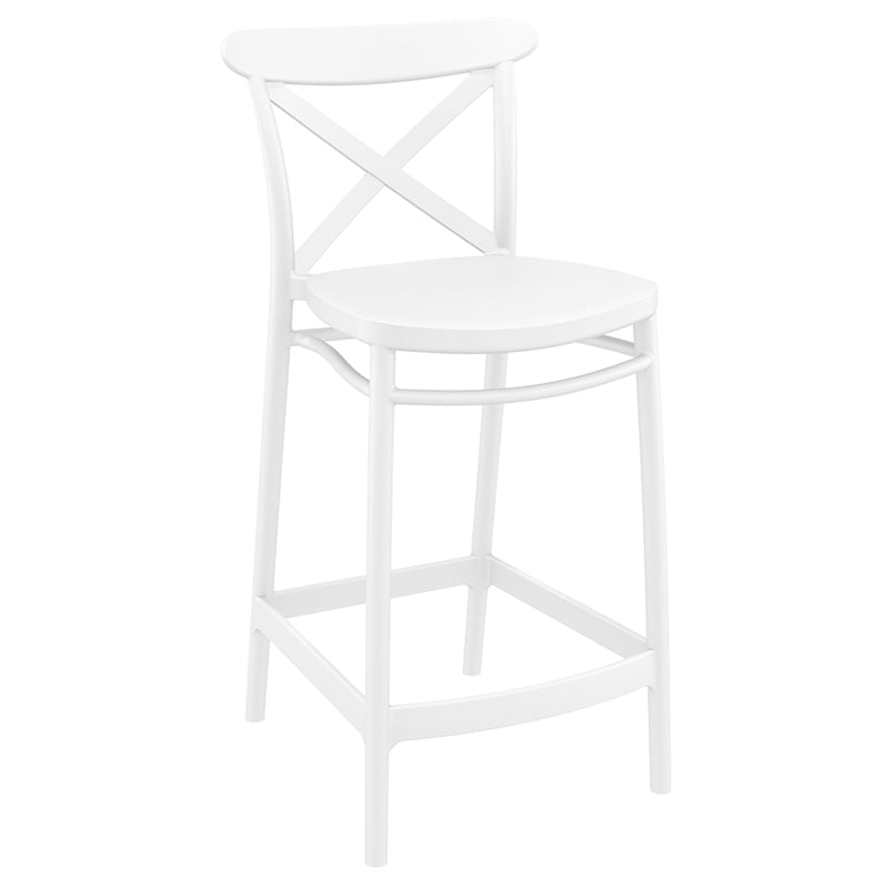 CROSS STOOL WHITE POLYURETHANE 45x50x96