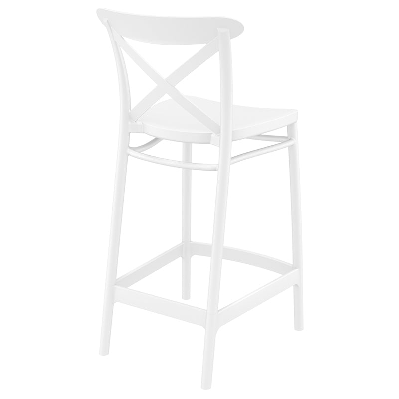 CROSS STOOL WHITE POLYURETHANE 45x50x96
