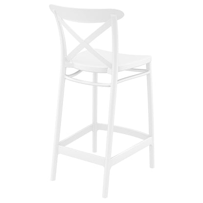 CROSS STOOL WHITE POLYURETHANE 45x50x96