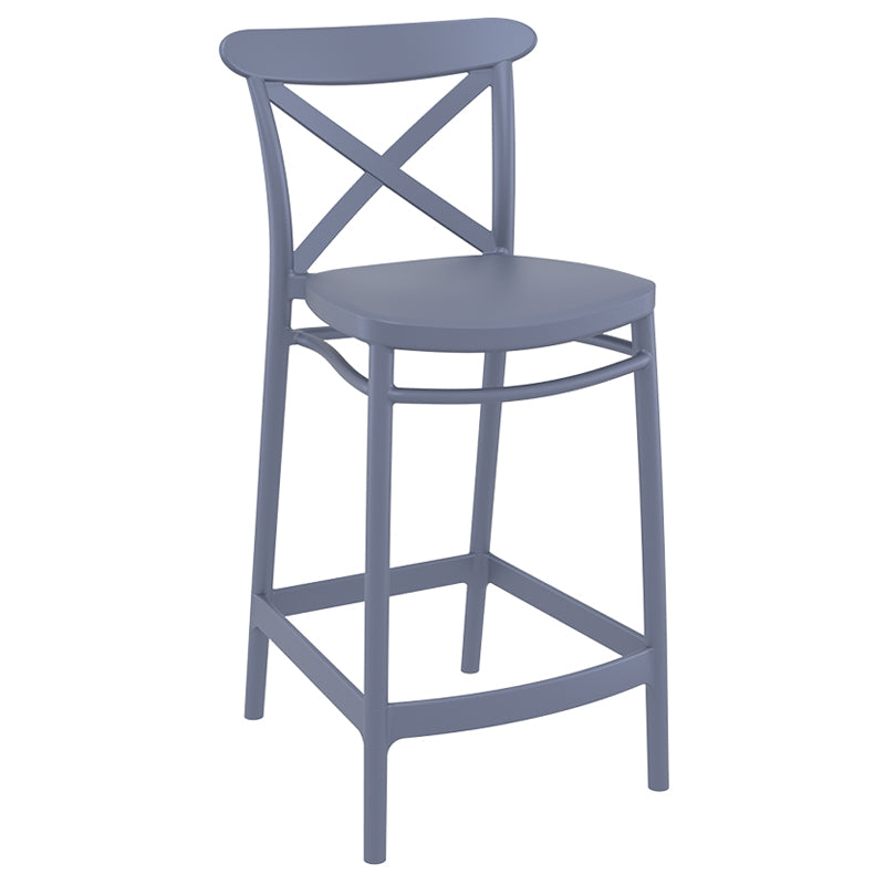 CROSS STOOL DARK GREY POLYURETHANE 45x50x96