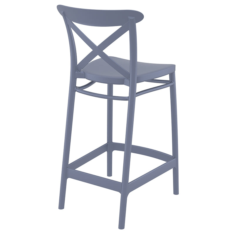 CROSS STOOL DARK GREY POLYURETHANE 45x50x96