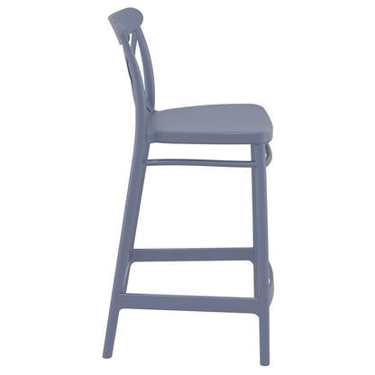 CROSS STOOL DARK GREY POLYURETHANE 45x50x96