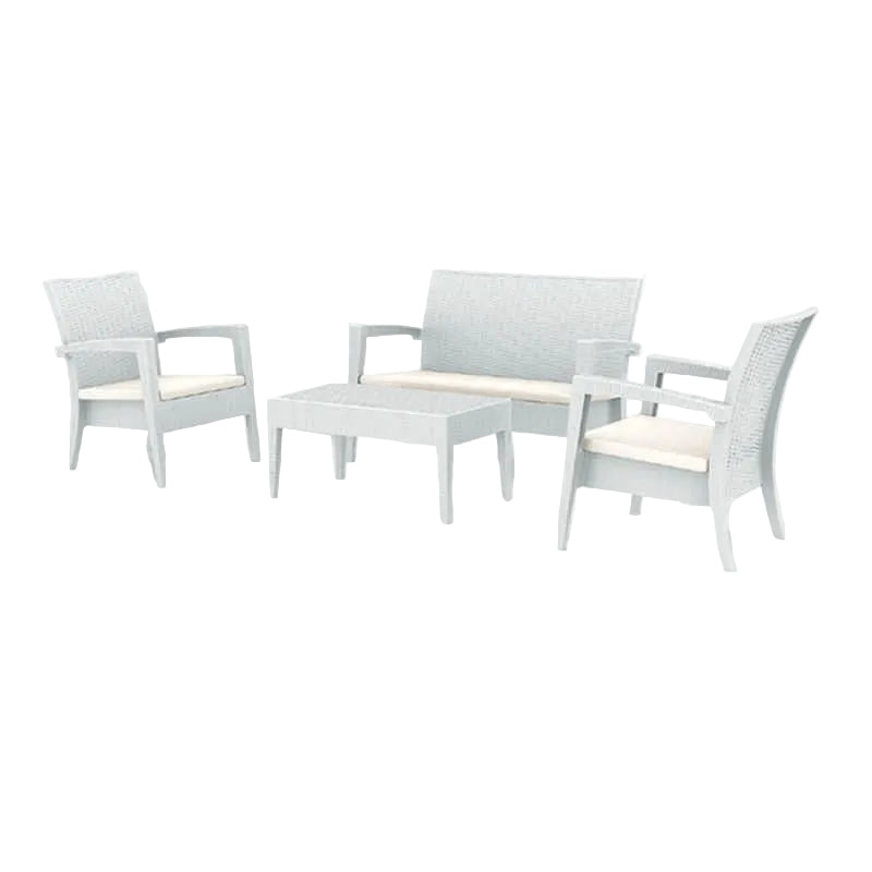 MIAMI SET WHITE WITH MAX. PILLOWS