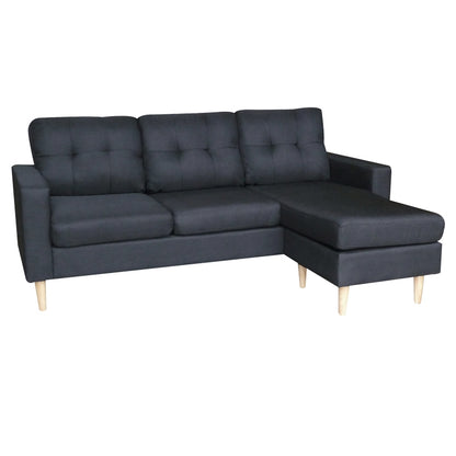 LIANA S BLACK ΥΦΑΣΜΑ ΚΑΝΑΠΕΣ ΓΩΝΙΑ 185x126x84
