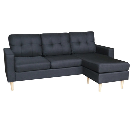 LIANA S BLACK ΥΦΑΣΜΑ ΚΑΝΑΠΕΣ ΓΩΝΙΑ 185x126x84