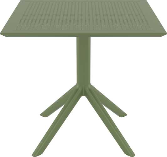 SKY OLIVE GREEN ΤΡΑΠΕΖΙ ΠΟΛ/ΝΙΟΥ 80x80x74
