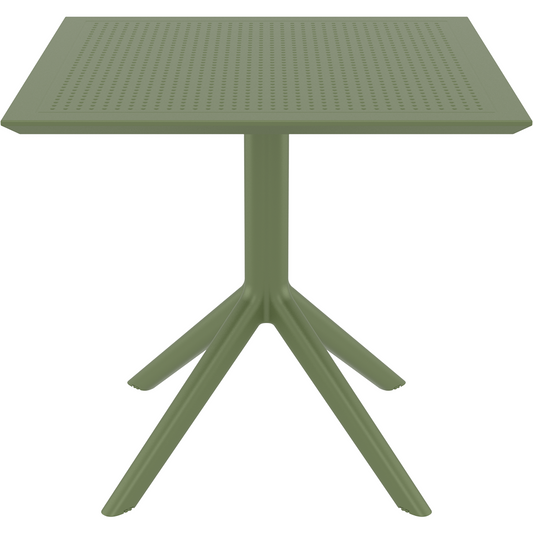SKY OLIVE GREEN ΤΡΑΠΕΖΙ ΠΟΛ/ΝΙΟΥ 80x80x74