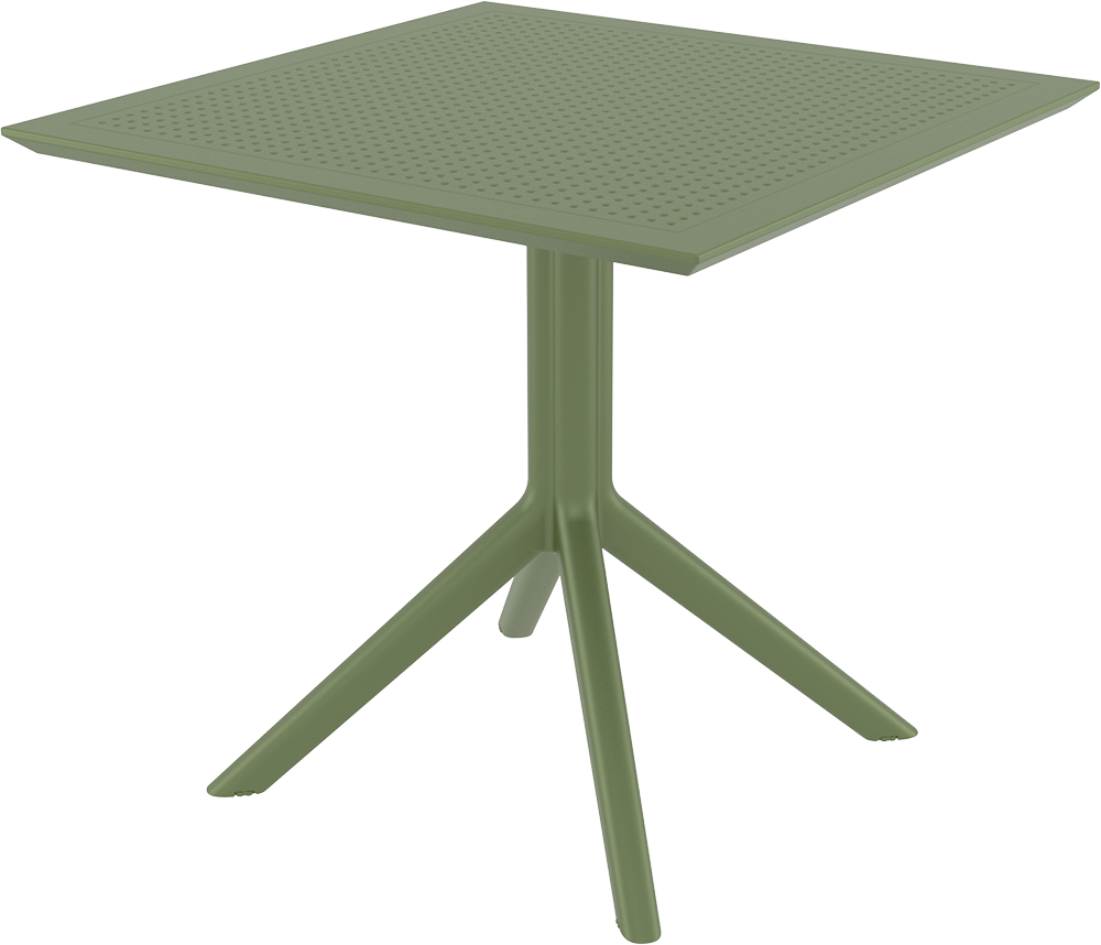 SKY OLIVE GREEN ΤΡΑΠΕΖΙ  ΠΟΛ/ΝΙΟΥ 80x80x74