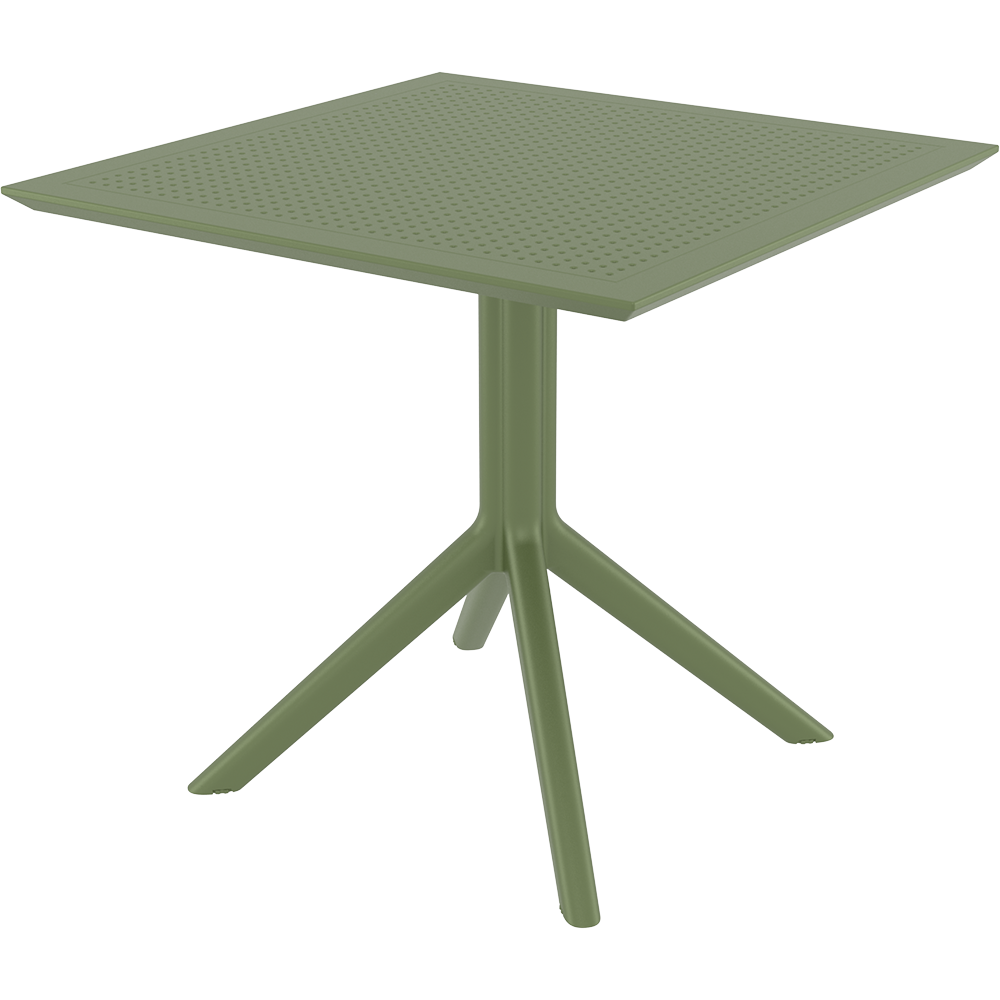 SKY OLIVE GREEN ΤΡΑΠΕΖΙ ΠΟΛ/ΝΙΟΥ 80x80x74