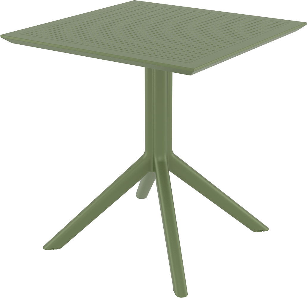 SKY OLIVE GREEN ΤΡΑΠΕΖΙ ΠΟΛ/ΝΙΟΥ 70x70x74