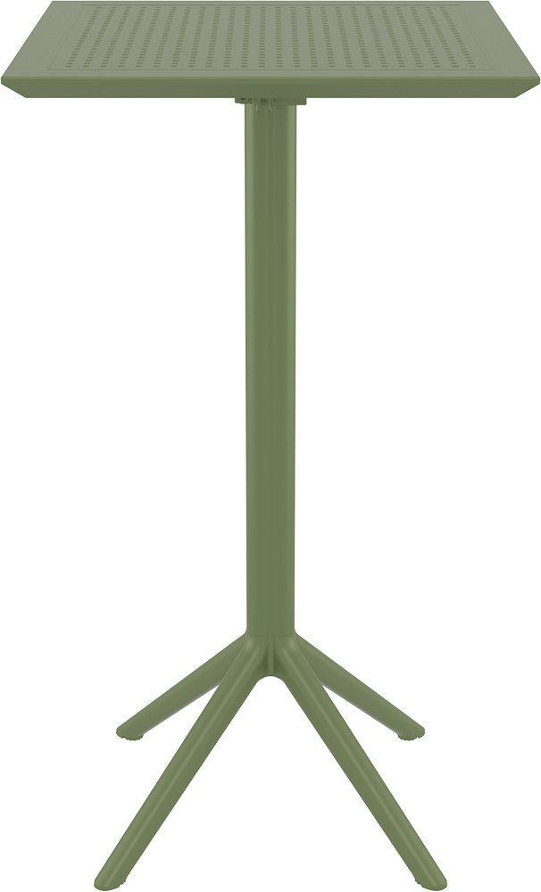 SKY OLIVE GREEN BAR FOLDING TABLE POLYWOOD 60x60x108