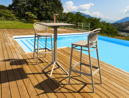 SKY OLIVE GREEN BAR FOLDING TABLE POLYWOOD 60x60x108