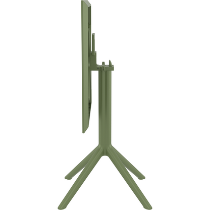 SKY OLIVE GREEN ΤΡΑΠΕΖΙ ΠΤΥΣ/ΝΟ ΠΟΛ/ΝΙΟΥ 60x60x74