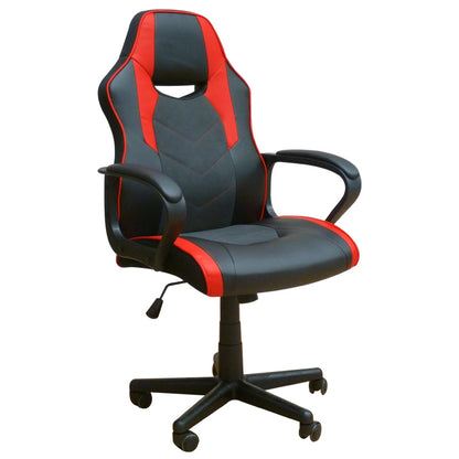 A6210 ΜΑΥΡΟ/ΚΟΚΚΙΝΟ PU ΠΟΛΥΘΡΟΝΑ GAMING 60x63x43-103/53-113