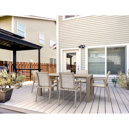 Σετ Τραπεζαρίας 7 Τμχ Vegas-Pacific Taupe 100x180/220x75