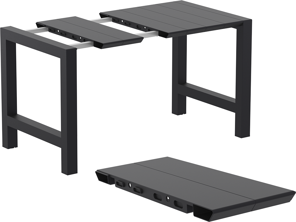 VEGAS BAR BLACK ΕΠΕΚΤ. ΠΟΛ/ΝΙΟΥ 100x100/140εκ